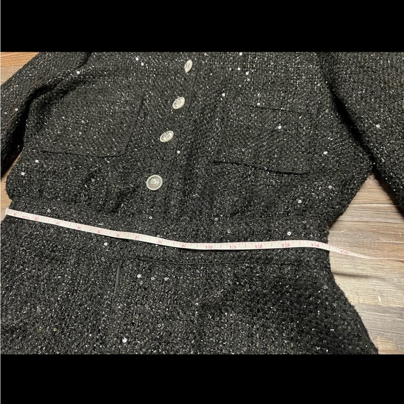 NWOT LN MAJE Black Tweed Romper FR 40 8 M - Picture 6 of 12